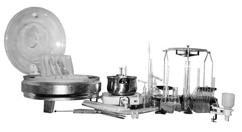 Набор лабораторной посуды и приборов для контроля качества молока 